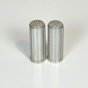 Vintage Kensington Art Deco Aluminum Salt & Pepper Shakers 50s